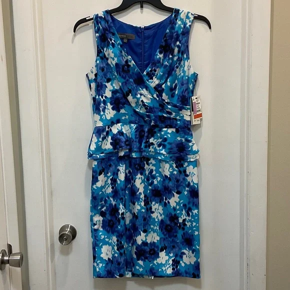 Donna Rocco Blue Floral Midi Dress - Picture 1 of 9